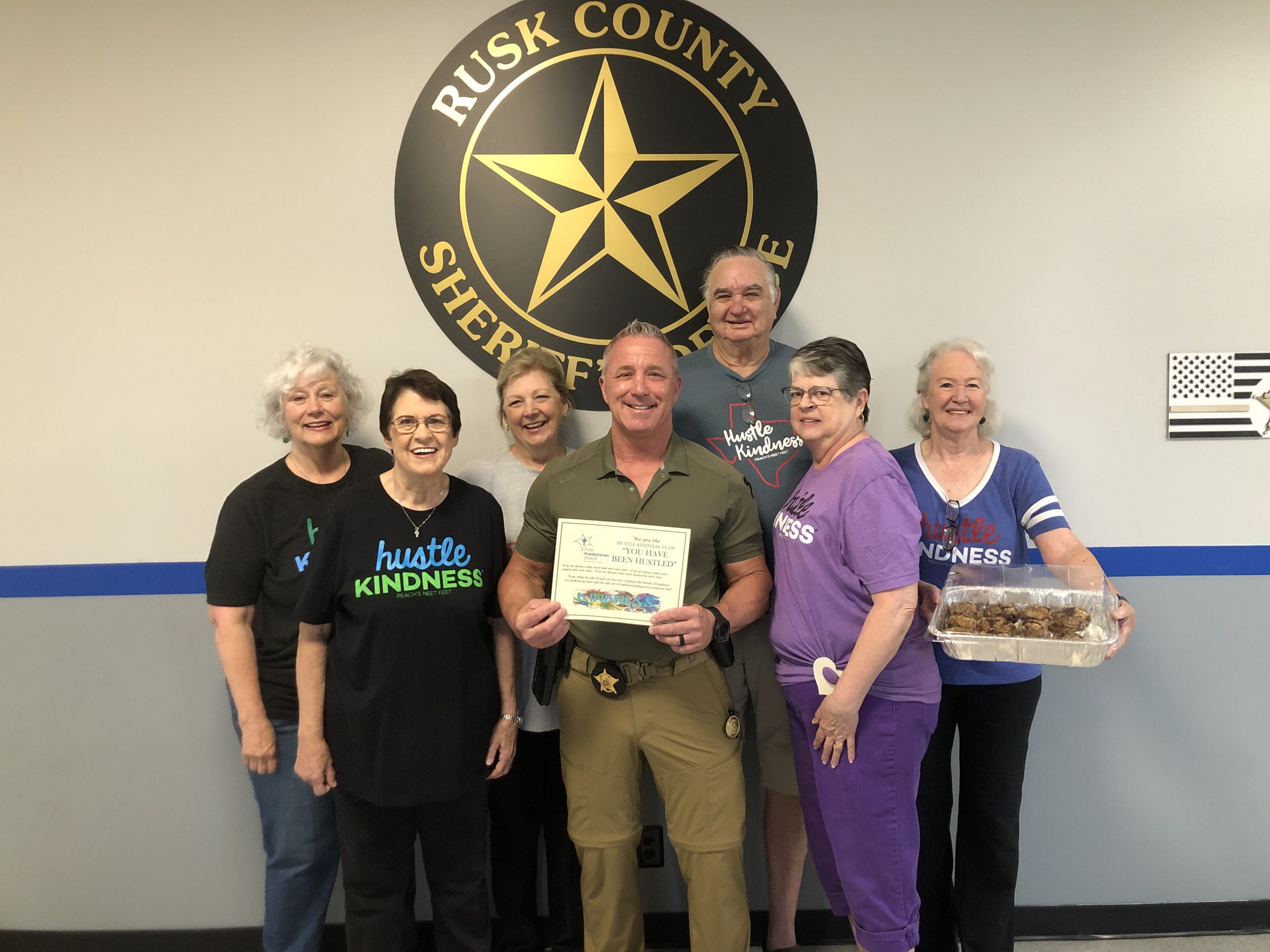 The Hustle Kindness Team "Hustles" the Rusk County Sheriff's Office with homemade muffins